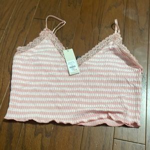 Cropped lace tank top new with tags